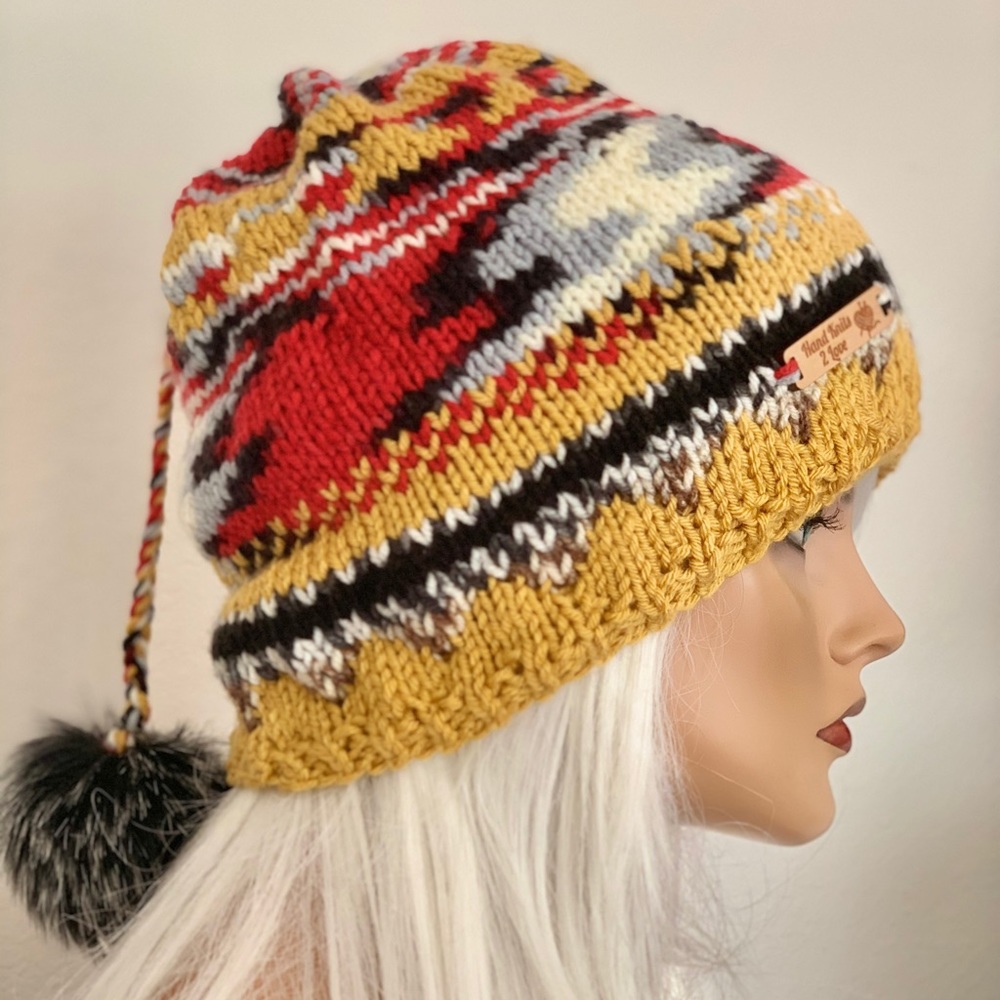 Hand Knits 2 Love Beanie Hat Ombre Designer Hip